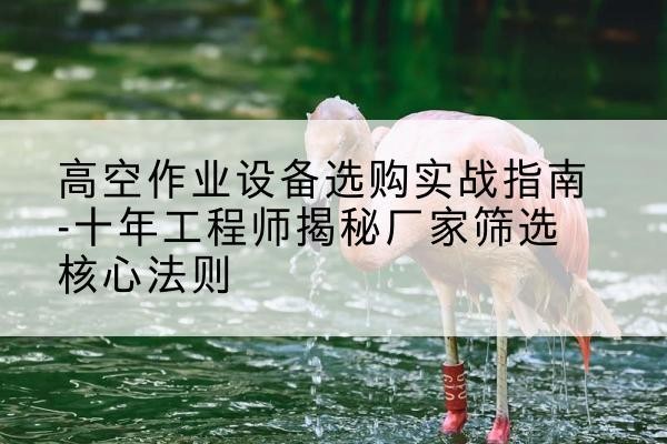 府谷剪叉式升降机厂家-高空作业设备选购实战指南-十年工程师揭秘厂家筛选核心法则